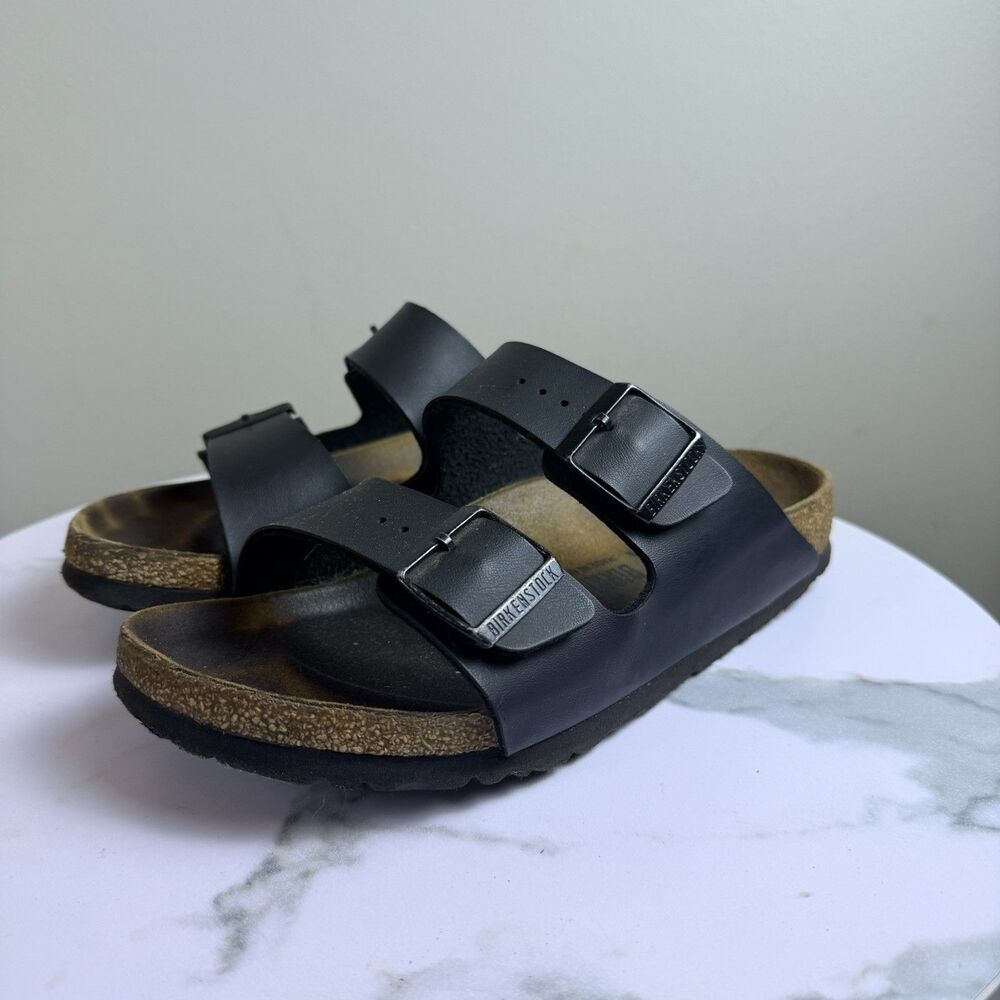 Birkenstock Arizona Birko-Flor Sandal, Black, Size 39 EU 8-8.5 US